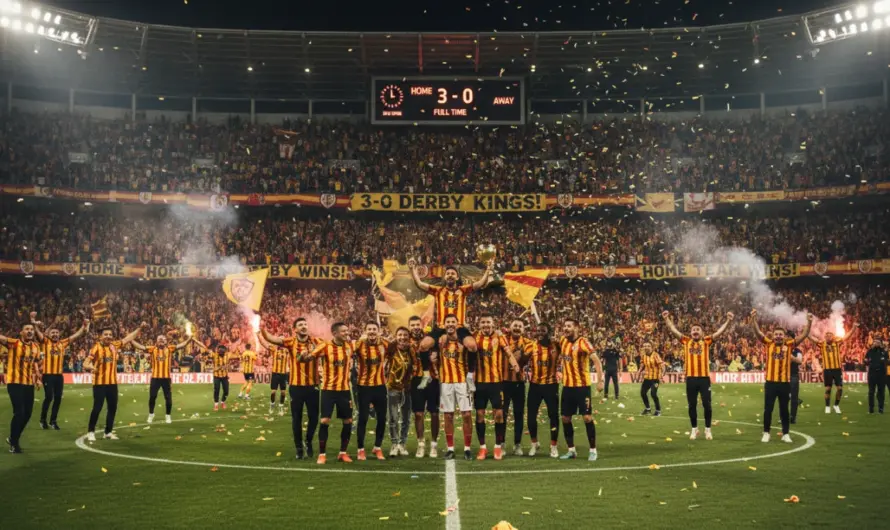 Galatasaray, Fenerbahçe’yi 3-0 İle Geçerek Şampiyonluk İçin Güçlü Bir Adım Attı